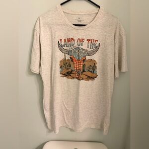Land of the Free Graphic Tee - Light Heather
